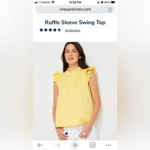 Ruffle sleeve swing Top, XXS, like New!